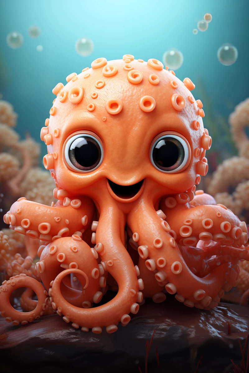 Octopus with big eyes