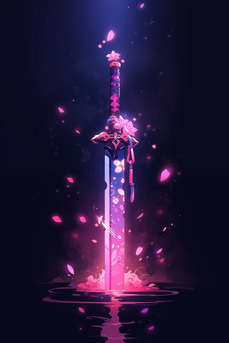 Purple anime sword