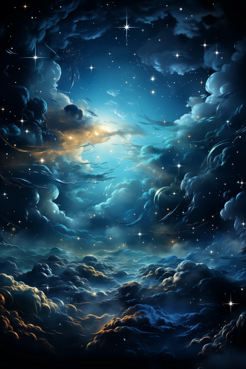 Clouds and stars