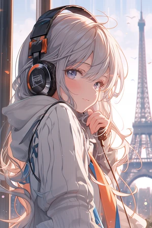 Anime girl in Paris