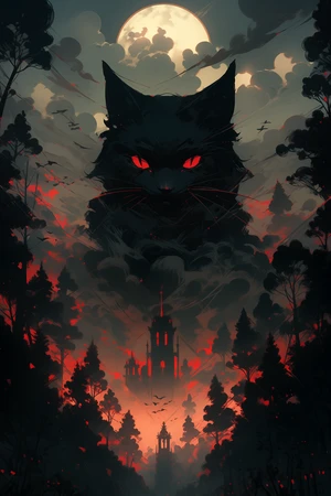 Evil cat artwork